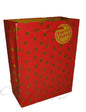 Traditional Medium Holiday Gift Bags - Glitter Dots