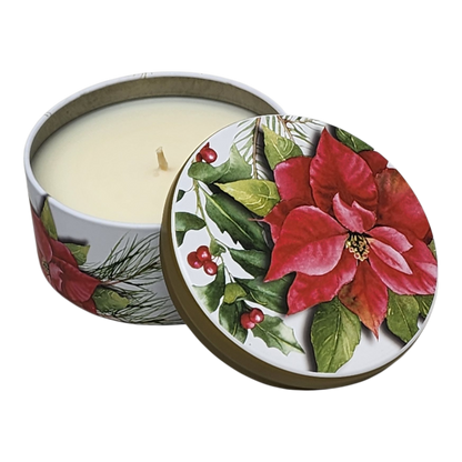 Poinsettia Pine Candle - Enchanting Holiday Atmosphere