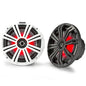 KICKER Pair 45KM84L 8" 600 Watt Marine Boat Waterproof Speakers w/LED's KM8  (Refurbished)