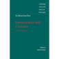 Schleiermacher: Hermeneutics and Criticism: And Other Writings - Paperback