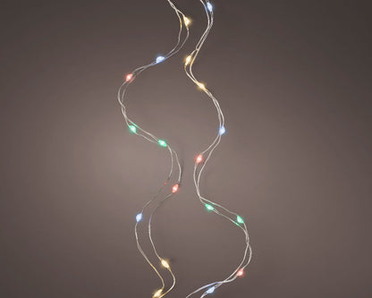 Micro 40-LED Stringlights - Steady - Multicolor - Silver Wire