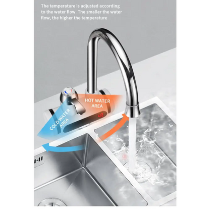Kitchen Electric Water Heater with Digital Display