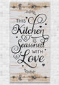 This Kitchen Is Seasoned With Love Vertical - Canvas