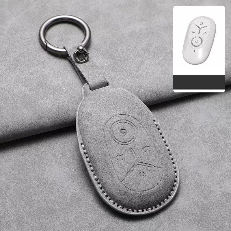 Suede Leather Key Holder for Geely EX2/E2