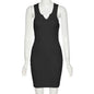 Kliou Cotton Sleeveless V-Neck Ladies Dress