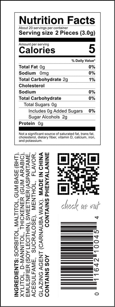 Chowards Sugar Free Gum - Peppermint