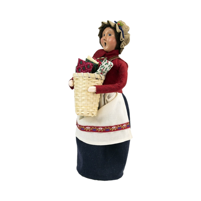 Woman Selling Fabrics