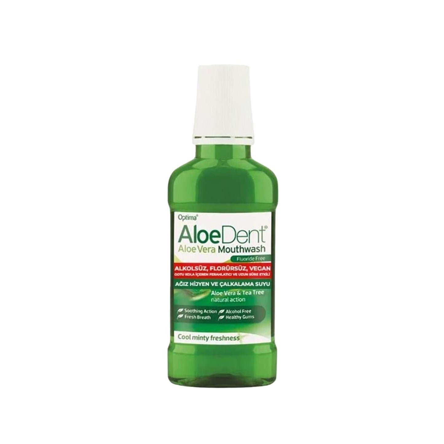 Optima Aloe Vera Alcohol-Free Mouthwash - Fluoride-Free, Gentle Oral Care for Sensitive Teeth - 8.45 fl oz