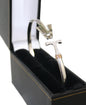 Vermont   Hook Bracelet Silver with Diamond Accents - 4mm Band - 7 Inch