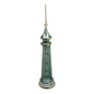 The Egyptian Glass Lighthouse Ornament - Beacon of Seafoam and Ocean Teal