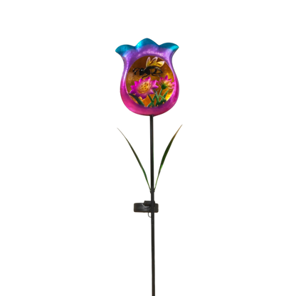 Solar-Powered Tulip Garden Stake -