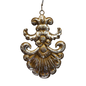 5.5 Inch Metal Ornament Filigree - Santa Face