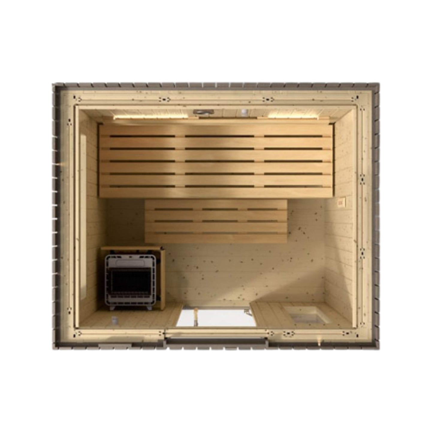 Kohler C2 Outdoor Weathered Gray Spruce Sauna Kit (SAK39184)