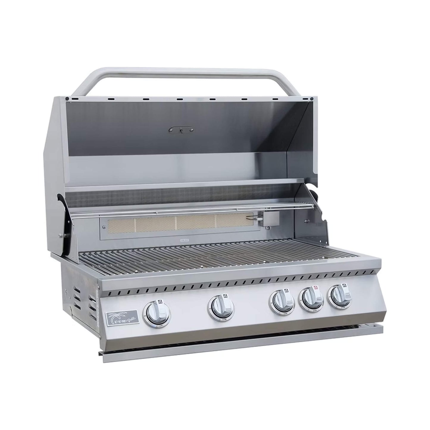 KoKoMo Grills 7FT Straight BBQ Island With Built-In BBQ And Refrigerator [Made-To-Order] (SAK46187)