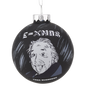 E=Xmas Albert Einstein Glass Christmas Ornament