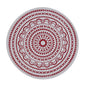 Red Medallion Round Printed Placemat