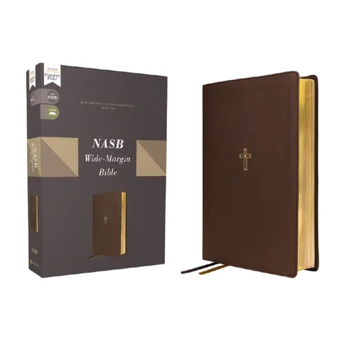 Nasb, Wide Margin Bible, Leathersoft, Brown, Red Letter, 1995 Text, Comfort Print - Imitation Leather