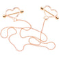 Rose Gold Tone Anodized Heart to Heart Dangle Nipple Chain