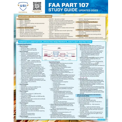 FAA Part 107 Drone Study Guide: A Quickstudy Laminated Reference Guide