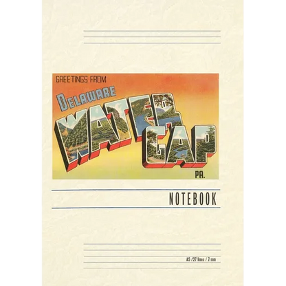 Vintage Lined Notebook Greetings from Delaware, Water Gap, Pennsylvania - Paperback