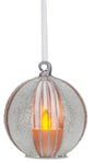 Silver Stripe Candle Glow Ornament