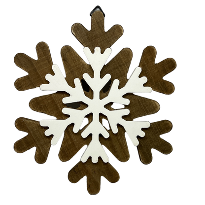 Wood Layered Snowflake Decor -