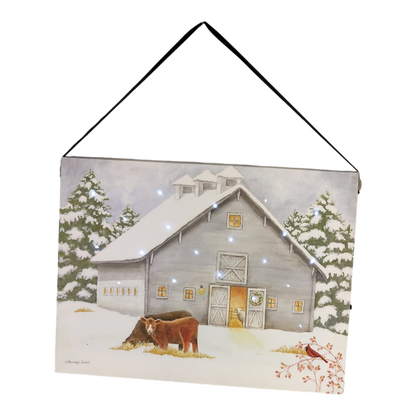 Fiber Optic Lighted Canvas Art - Farm Animals