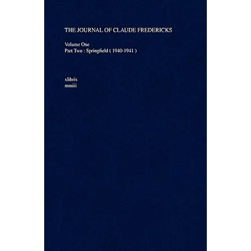 The Journal of Claude Fredericks - Paperback