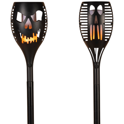 LED Solar Scary Pumpkin Face Torch -