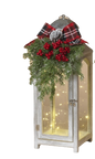 White Holiday Lantern B/O