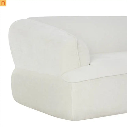 Sectional Sofa L-Shape Deep Seat Polyester Beige 4 Seat 121 In