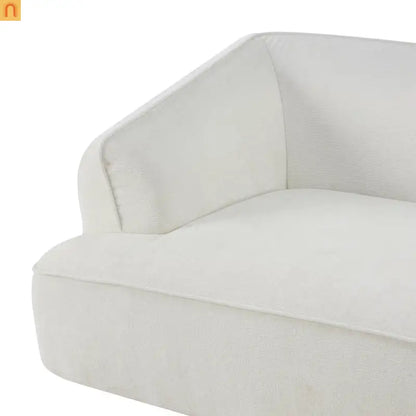 Sectional Sofa L-Shape Deep Seat Polyester Beige 4 Seat 121 In