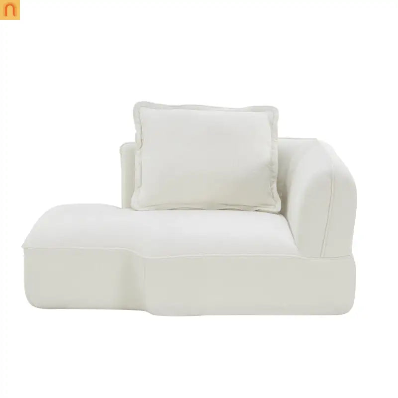 Sectional Sofa L-Shape Deep Seat Polyester Beige 4 Seat 121 In