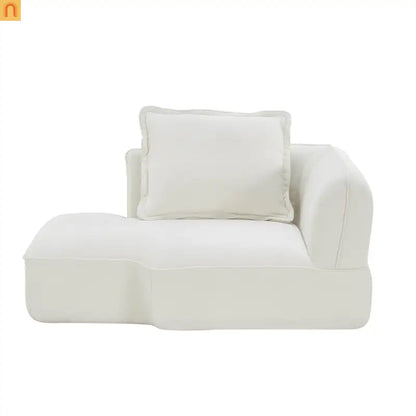 Sectional Sofa L-Shape Deep Seat Polyester Beige 4 Seat 121 In