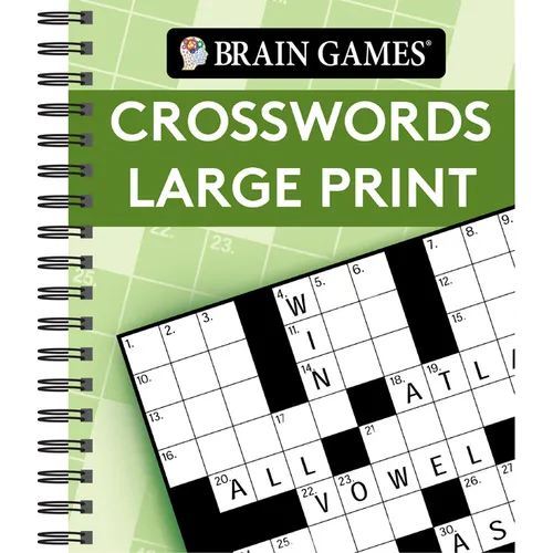Brain Games - Crosswords Large Print (Green) - Spiral