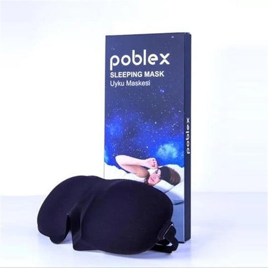 Poblex Sleep Mask - 3D Adjustable Breathable Sleep Mask for Migraine Relief, Light Blocking, and Comfortable Sleep