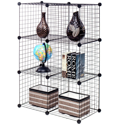 DIY 6 Metal Wire Free Standing Modular Storage Cubes