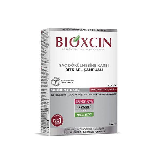 Bioxcin Herbal Shampoo for Hair Loss - Natural Hair Care, Hypoallergenic, 10.14 fl oz