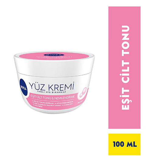 Nivea Facial Moisturizer: Skin Tone Evening Cream with Pearl Extract & SPF 15 - 24 Hour Hydration, Dark Spot Prevention