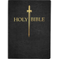 KJV Sword Bible, Large Print, Black Genuine Leather, Thumb Index: (Red Letter, Premium Cowhide, 1611 Version) - Leather