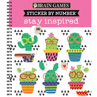 Brain Games - Sticker by Number: Stay Inspired - Spiral