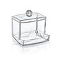 Bee Home Crystal Cotton Bud Container - Elegant Bathroom Storage for Baby Essentials