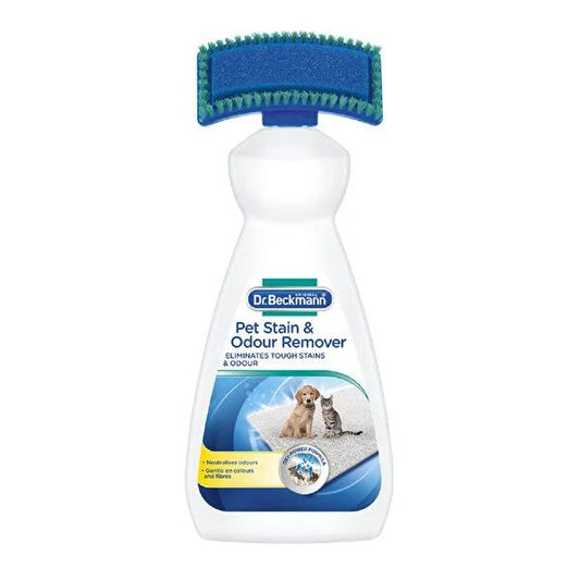 Dr. Beckmann Pet Odor Remover & Carpet Stain Remover: Eliminate Urine, Feces & Vomit Stains - Powerful Odor Neutralizer, Safe for All Carpets