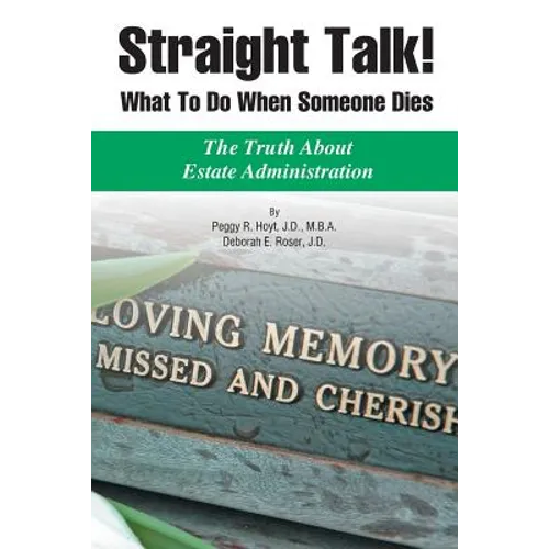 Straight Talk! What to Do When Someone Dies - Paperback