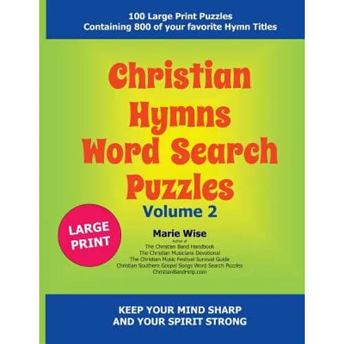 Christian Hymns Word Search Puzzles Volume 2 - Paperback