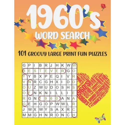1960's word search: 101 groovy large print fun puzzles - Paperback