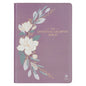 The Spiritual Growth Bible, Study Bible, NLT - New Living Translation Holy Bible, Vegan Leather, Purple Printed Floral - Leather