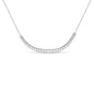 Lab-Grown Diamond Emerald Cut Station Necklace in 14K White Gold – 5.0 Cttw