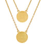 Ladies St. Benedict Double Circle Laser Engraved Scapular Religious Necklace