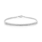 Ladies Stainless Steel Simulated Diamond Channel Setting Bracelet